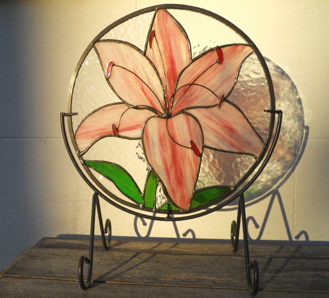 Stargazer Lily Panel with Stand