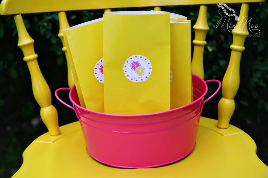 Sweet Pink Lemonade...Personalized Party Favor Stickers