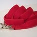Red Velvet Dog Leash, Red Velvet Lead, 6 foot, Dog Lead, Red Velvet Lead, Christmas