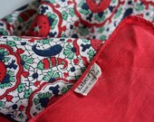 LIBERTY of LONDON Vintage Red SILK Scarf Stunning 50s 60s