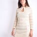 Crochet 1960s Mod Wedding Dress / Buttercream / Vintage Wedding Dress / Short Dress / Boho / Alternative Bridal / 1149