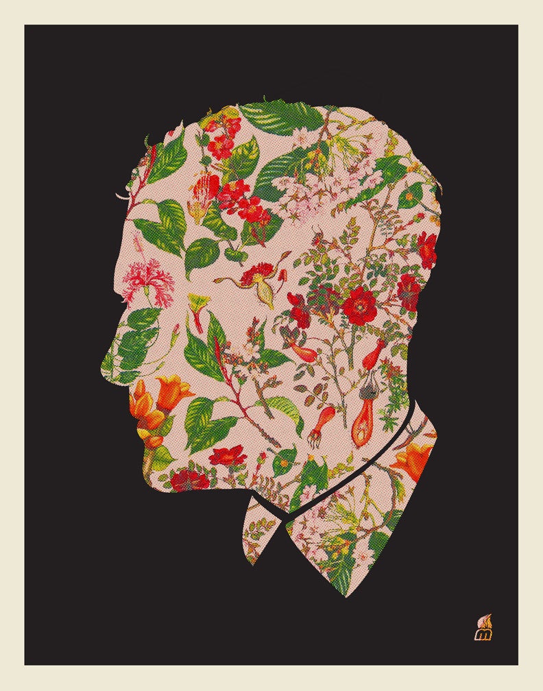 Floral Man Silhouette