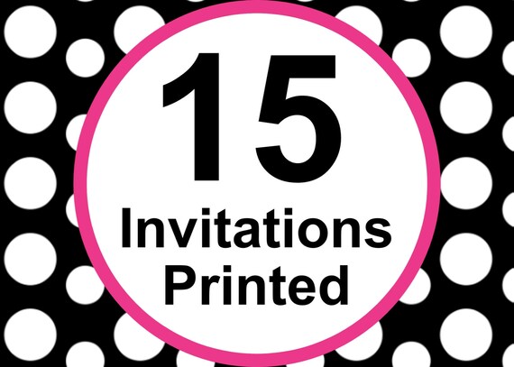 15 Invitations Printed - Includes Envelopes and Design by Cutie Patootie Creations Il_570xn