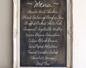 Chalkboard Sign RUSTIC WEDDING Sign Framed CHALKBOARD Vintage Wedding French Country Chalk Board Menu Decoration Ornate Old World
