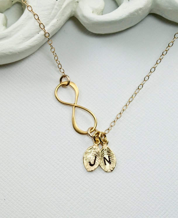 Gold Infinity Necklace, Bridal Jewelry. Personalized Initial Jewelry,14k Gold filled,Infinity Love for Mom, Friendship, family
