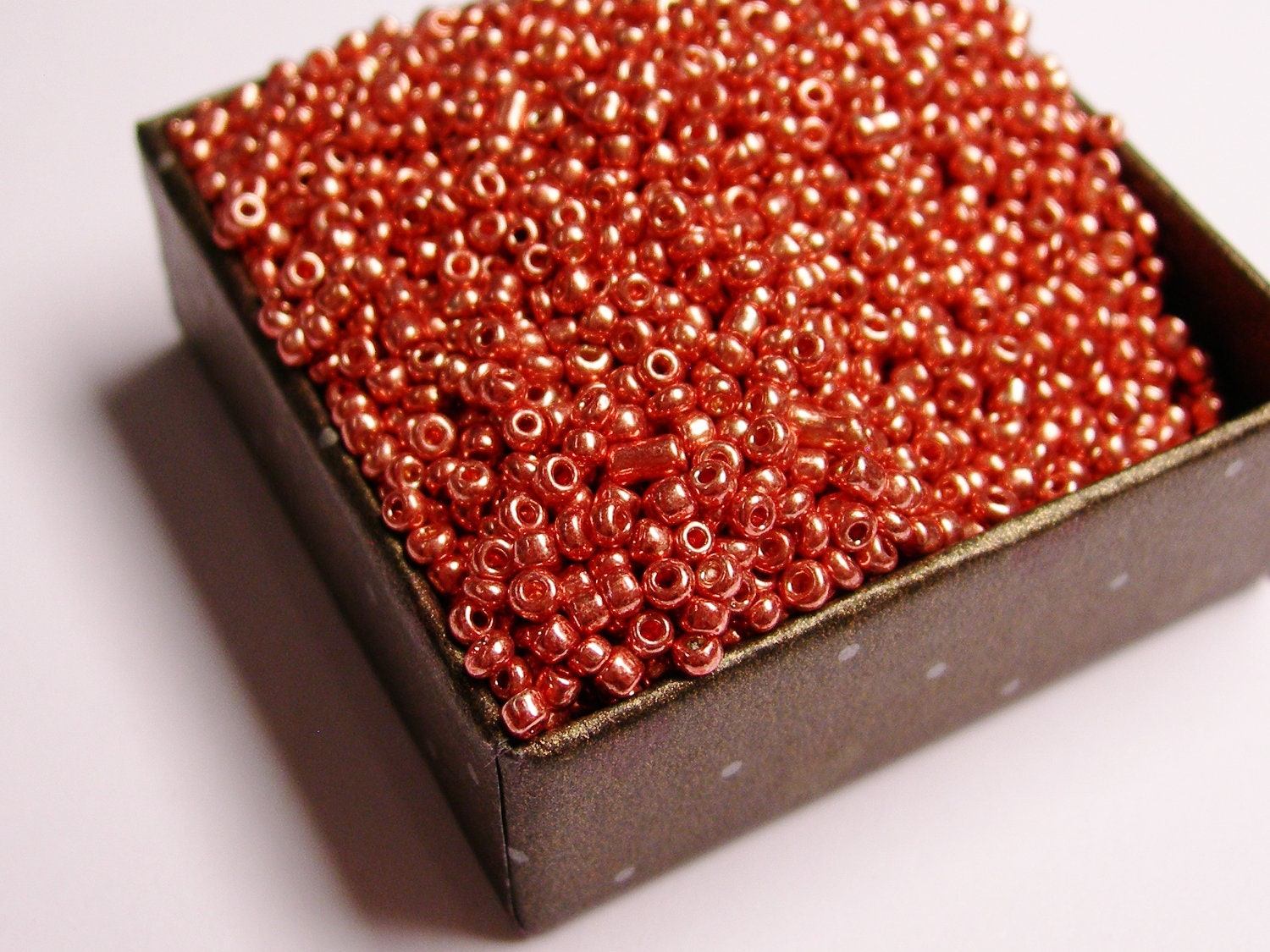11/0 Seed beads - metallic finish  - copper - 55 Grams