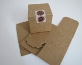 Kraft Gift Boxes-Favor Boxes-Set of 10 2 x 2 x 2  inches-Gift Box