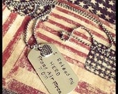 I Raised my HERO Proud Air Force MOM Hand Stamped Dog Tag Necklace