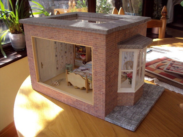 Dolls House Miniature Decorated Room Box - LittleHouseAtPriory