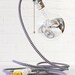 DIY Clip Clamp Light Lamp w/ Giant Silver Bowl with ANY Color Cord