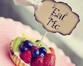Eat Me- Toppers/Tags - Set of 12- SIlver