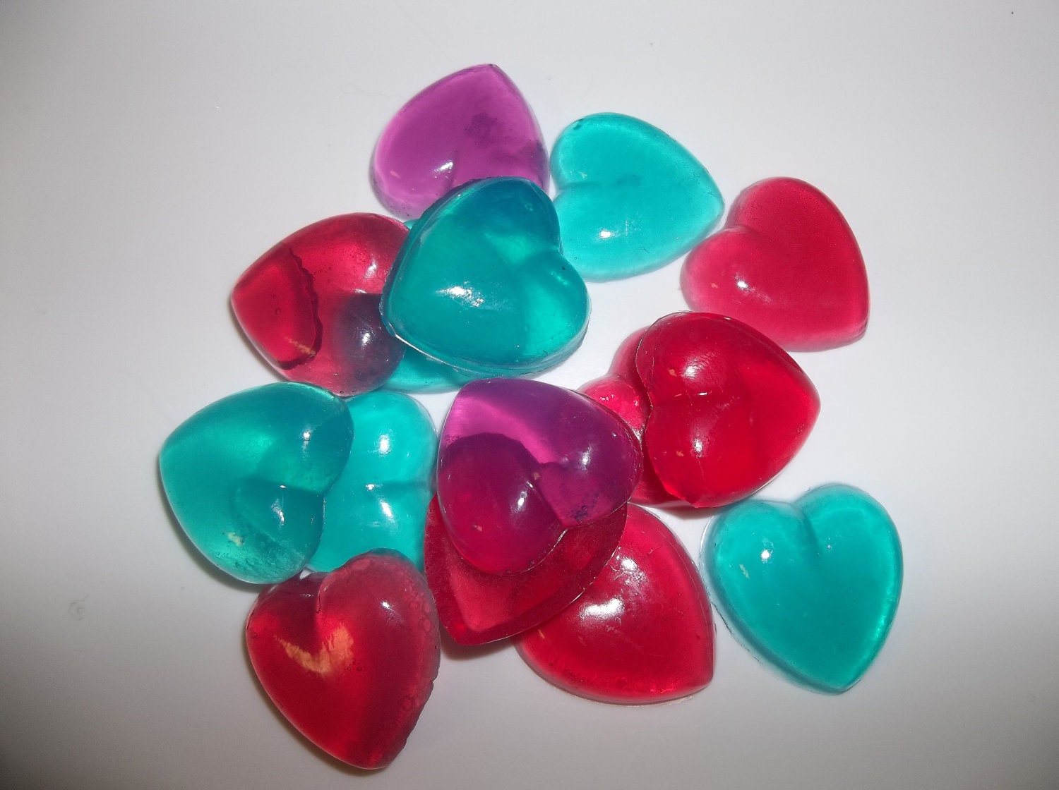 50 Handmade Glycerin and Vitamin E Mini Heart Hand Soaps DIY PARTY FAVORS