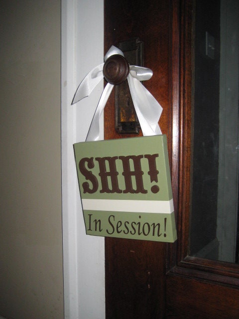 Shh In Session- Spa,Salon,Massage,Aesthetician,Therapy Door Sign Hanger