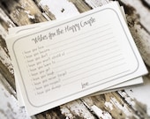 Wishes for the Happy Couple Cards - Unique Bridal Shower Activity Game or Wedding Guest Book Alternative - Set of 75