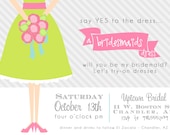 PARTY PRINTABLE - Bridesmaid Dress Bridal Shower Invitation - Petite Party Studio Il_170x135