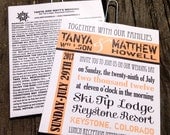 Ski Lift Ticket Wedding Invitations (Sample) - FREE SHIPPING