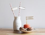 Printable mini food and beverage flags / cupcake toppers - Love Nest 1