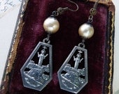 Religious Assemblage Earrings, Our Lady Victorious, by RusticGypsyCreations