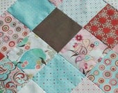 MODA. COUTURE Crib Quilt. Blush by BasicGrey. Minky on back 30x42 QUILTED.