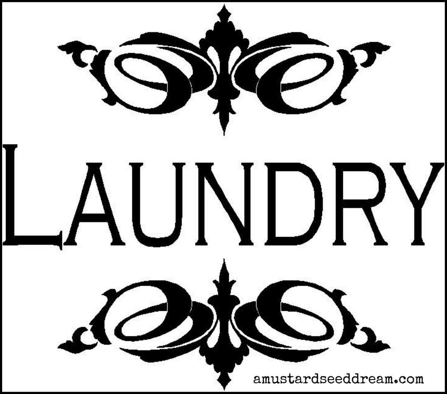 Decorative Laundry Sticker - Vinyl Wall art, Graphics, Lettering, Decals, Sticker