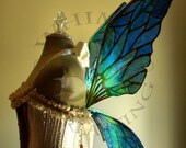 Full Color Natural Fairy Wings Wedding Halloween Costume Faerie Reenactment Fantasy Renaissance Custom Cellophane Cosplay