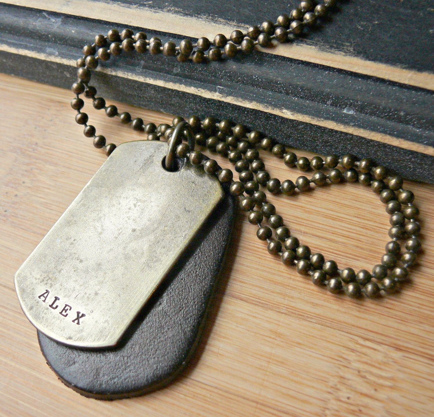 Fathers Day Gift - Mens Hand Stamped Necklace - Mens Personalized Necklace - Mens Dog Tag Necklace - Yourcharmedlife