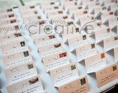 DIY Wedding Escort Cards - Postcard Themed Template