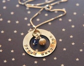 Navy mom necklace- Sterling Silver with chain