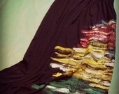 Hand-painted Hempress Black Goddess Rasta maxi dress