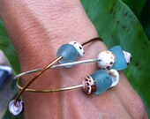 SALE-Beautiful Glass and Shell Bangles