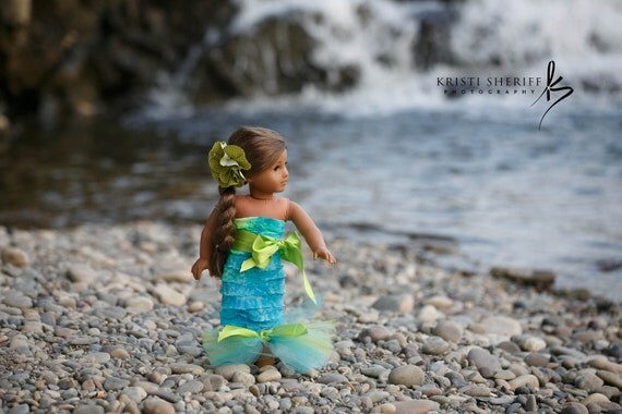 Mermaid Costume doll set for american girl or 18" dolls