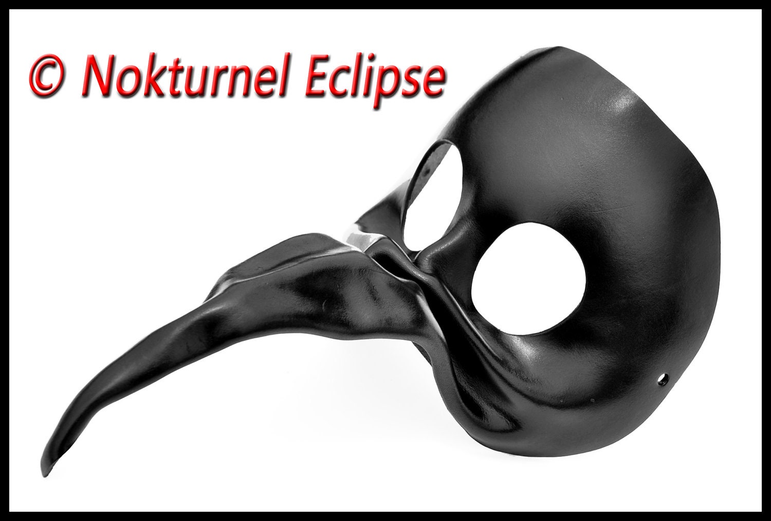 Black Plague Doctor Leather Mask Long Beak Mardi Gras Masquerade Fetish Creepy Halloween Costume UNISEX Available in Any Color