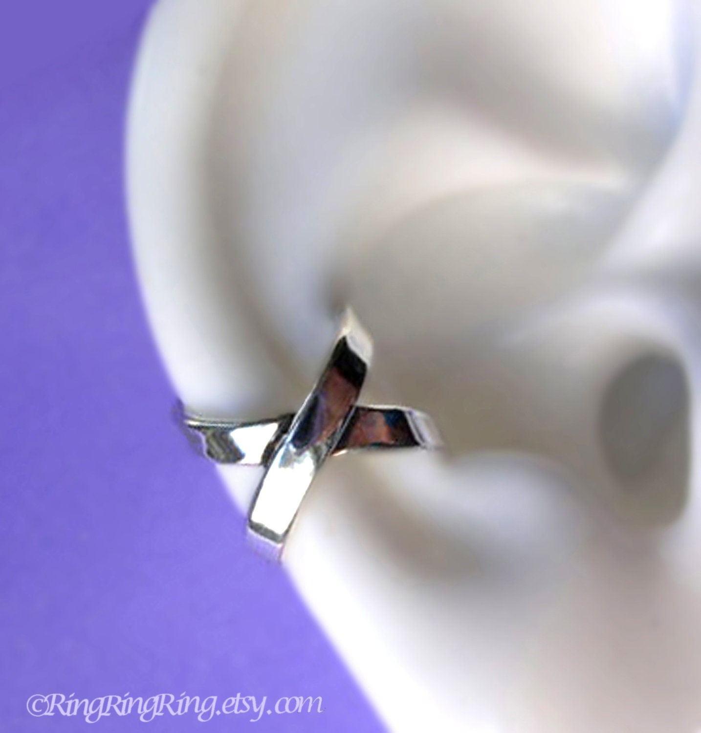 925, Cross X - solid sterling silver ear cuff earring jewelry, non pierced earcuff for men and women 091612