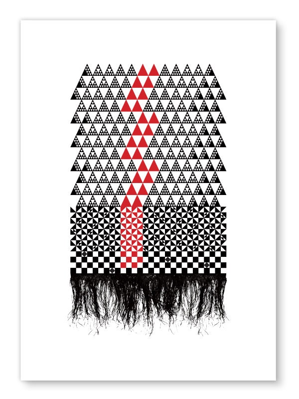 Fine Mat - Red and Black geometric print - EruptPrints
