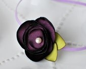 Eggplant Purple Little Flower Headband- Rich, Vibrant Color for Baby Photos