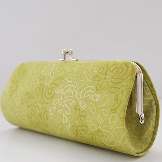 Nature Elements in Moss ..Small Clutch Purse