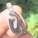 Fire Agate Pendant Arizona mounted on a sterling silver bezel