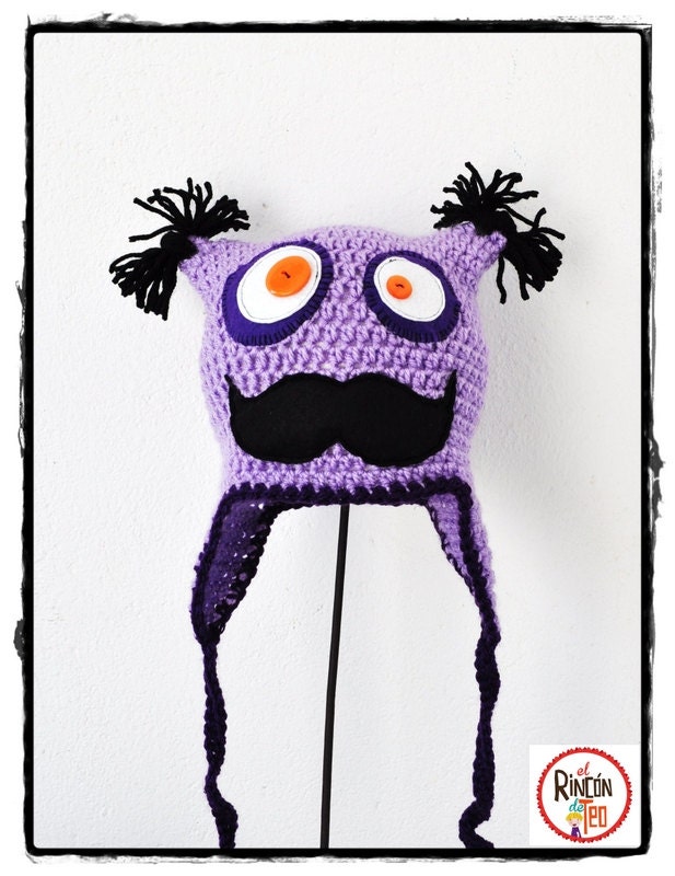 Crochet Hat Mr. Moustaches L