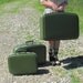 Vintage  matched luggage set in avocado green