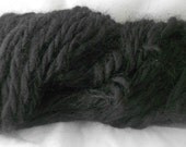 Handspun Black Baby Alpaca Yarn: Nyx II