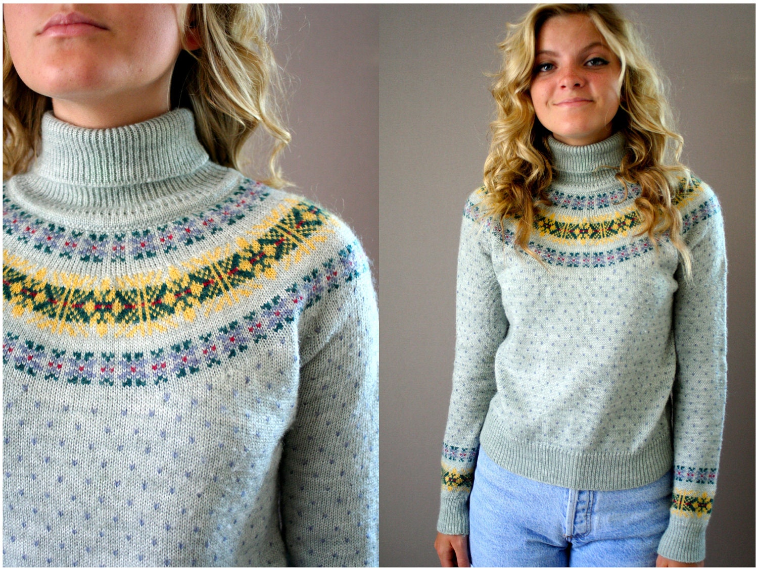 Vintage 80s Nordic Pattern Sweater