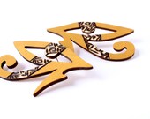Eye of Horus wooden earrings