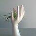 vintage white porcelain hand vase / ring holder ... made in Japan
