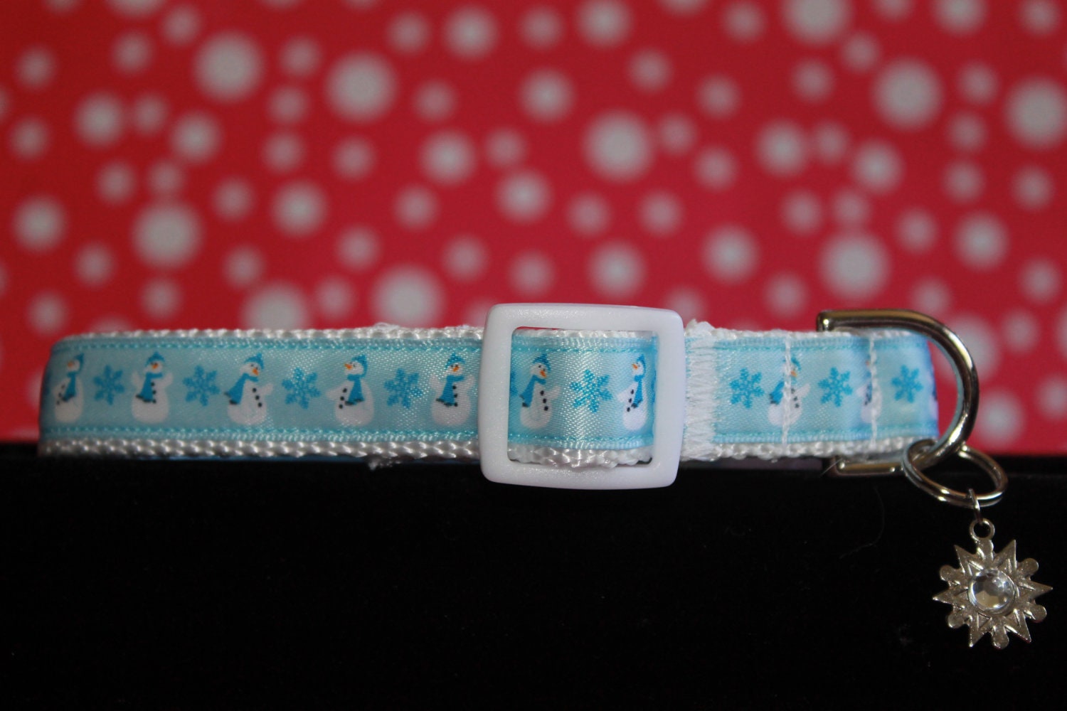 Medium 3/4" Snowman Dog Collar