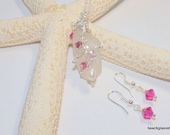 Sea Glass Beach Glass Embellished Necklace Lake Erie Bridal Wedding