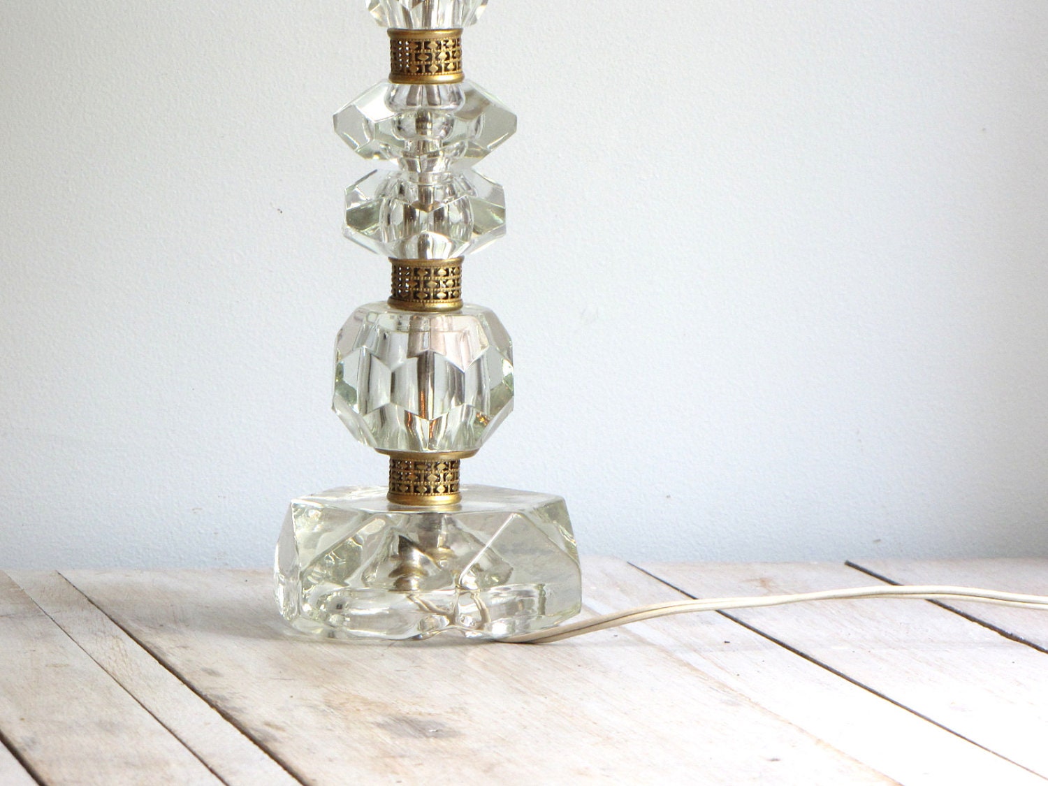 stacked glass lamp