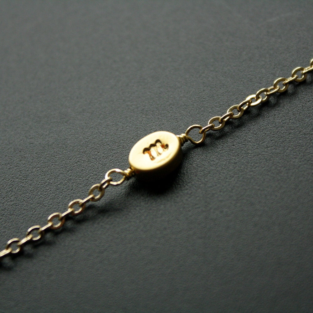 Personalized Custom Initial Bracelet Gold Oval Bead Bracelet Personalized Bracelet