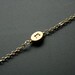 Personalized Custom Initial Bracelet Gold Oval Bead Bracelet Personalized Bracelet