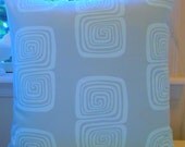 Two  18 x 18  Pillow Covers Seafoam Aqua BOTH SIDES
