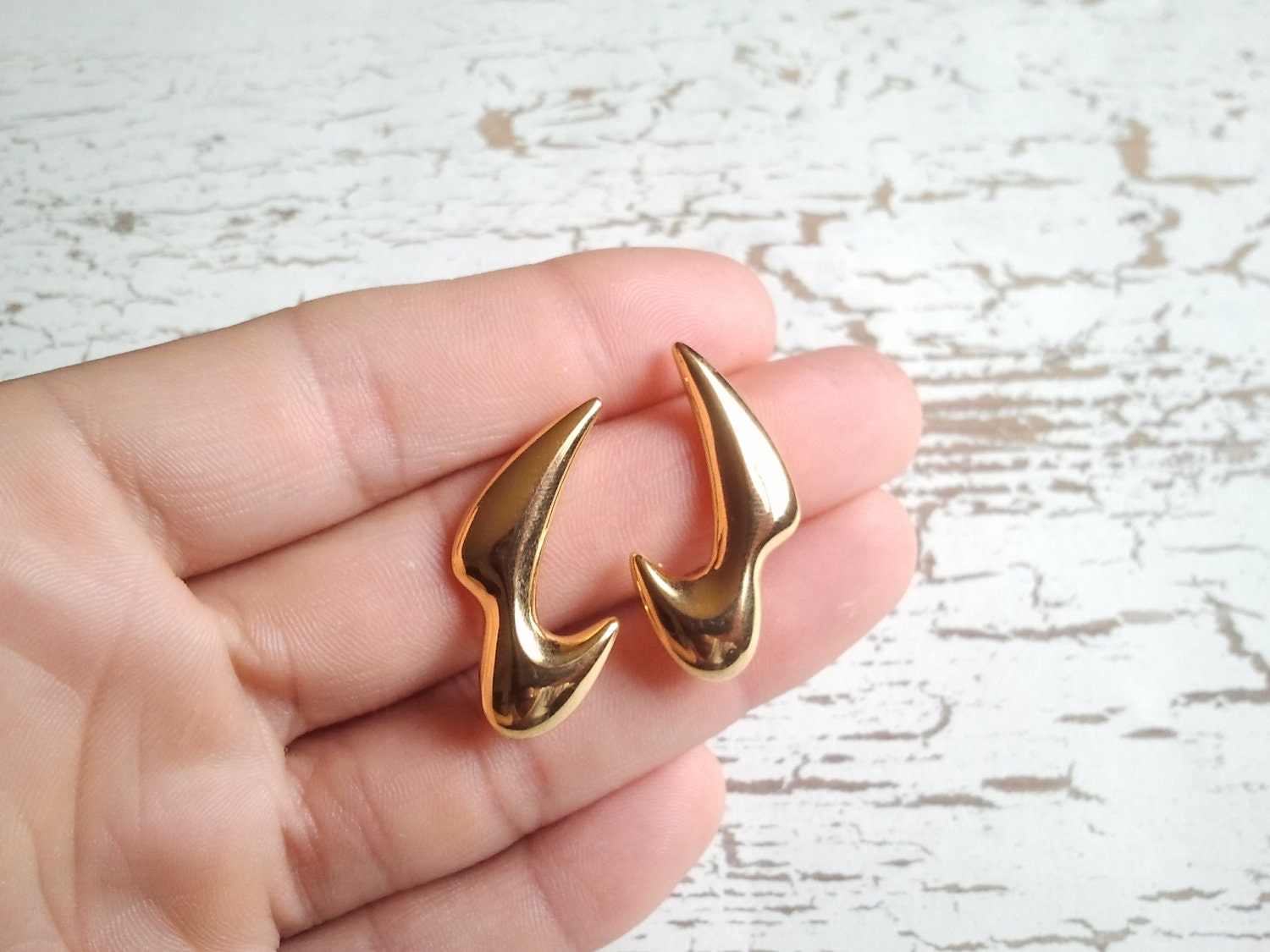 Vintage Gold Geometric Earrings